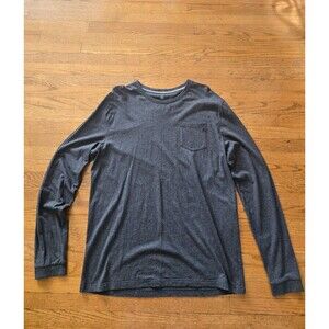 Free Fly Mens Bamboo Flex Long Sleeve Pocket Tee Size XL Dark Gray
